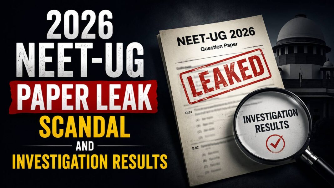 2026 NEET-UG Paper Leak Scandal and Investigation Results